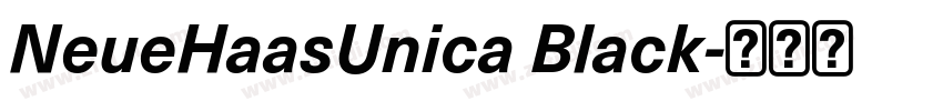 NeueHaasUnica Black字体转换